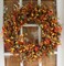 Appalachia Berry Silk Fall Door Wreath 24 inch, handcrafted, designed in the United States, full wreath shape and size, beautiful white gift box included.